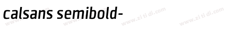 calsans semibold字体转换